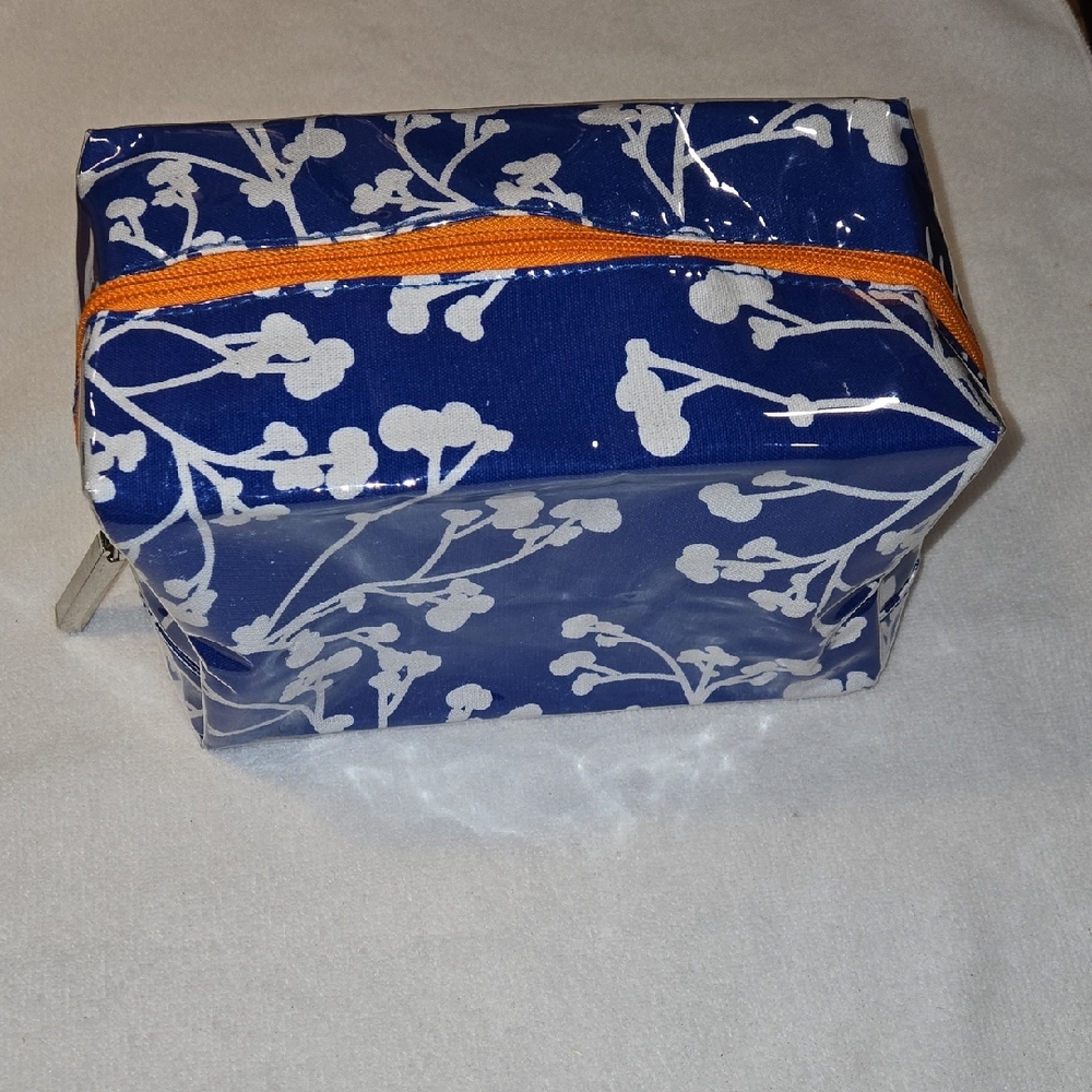 Sol and Selene Floral "Liquid" Cosmetic Pouch - Waterproof Vinyl Wrap - HTF